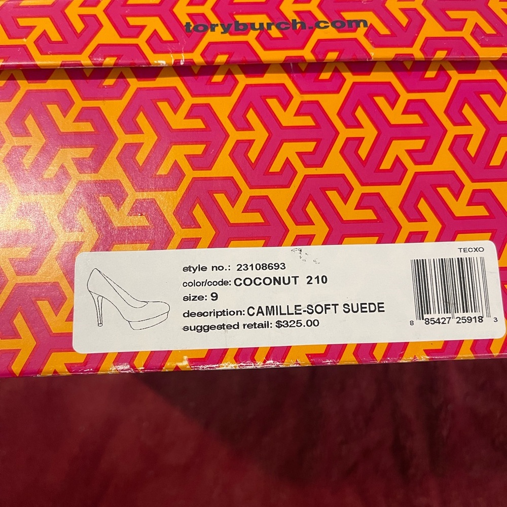 Tory Burch Camille Soft Suede Heels - Coconut